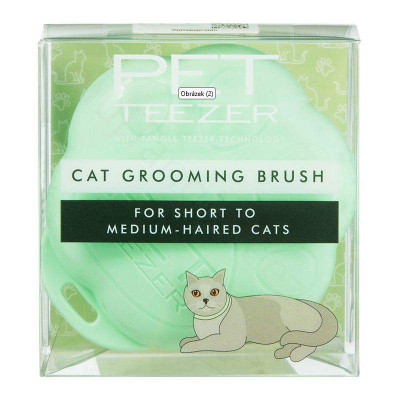 Tangle Teezer Zelený kartáč Pet Teezer Cat Brush