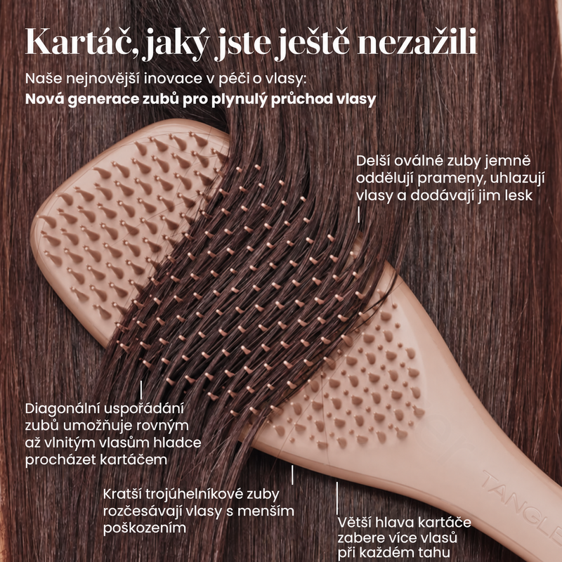 Tangle Teezer Hnědý kartáč Complete Care Brush Glazed Mocha